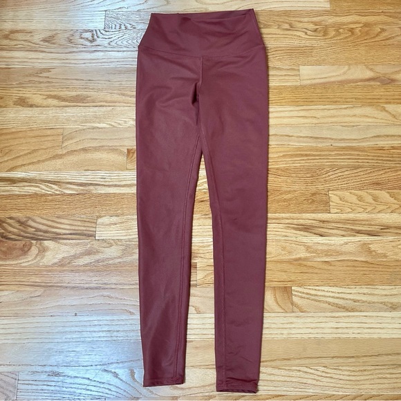 All Yoga High Waist Leggings in Rosewood Color - Picture 1 of 6